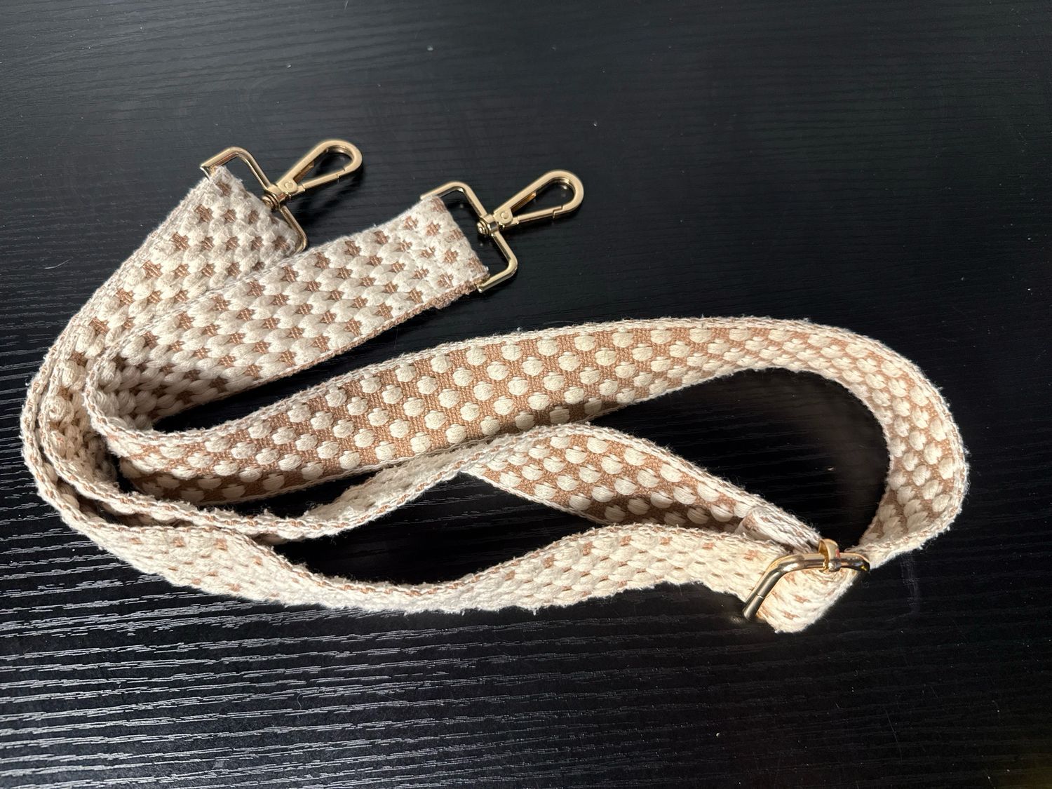 Purse, Strap, Adjustable, Removable, Beige, And Ivory