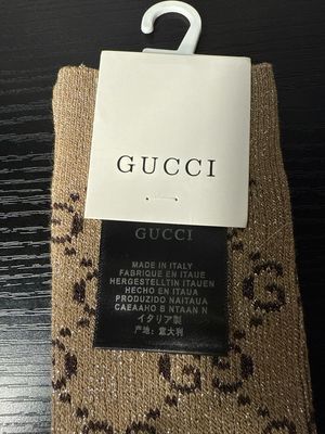 AUTHENTIC Gucci, Tan And  Brown G G Glitter Socks NEW WITH TAGS