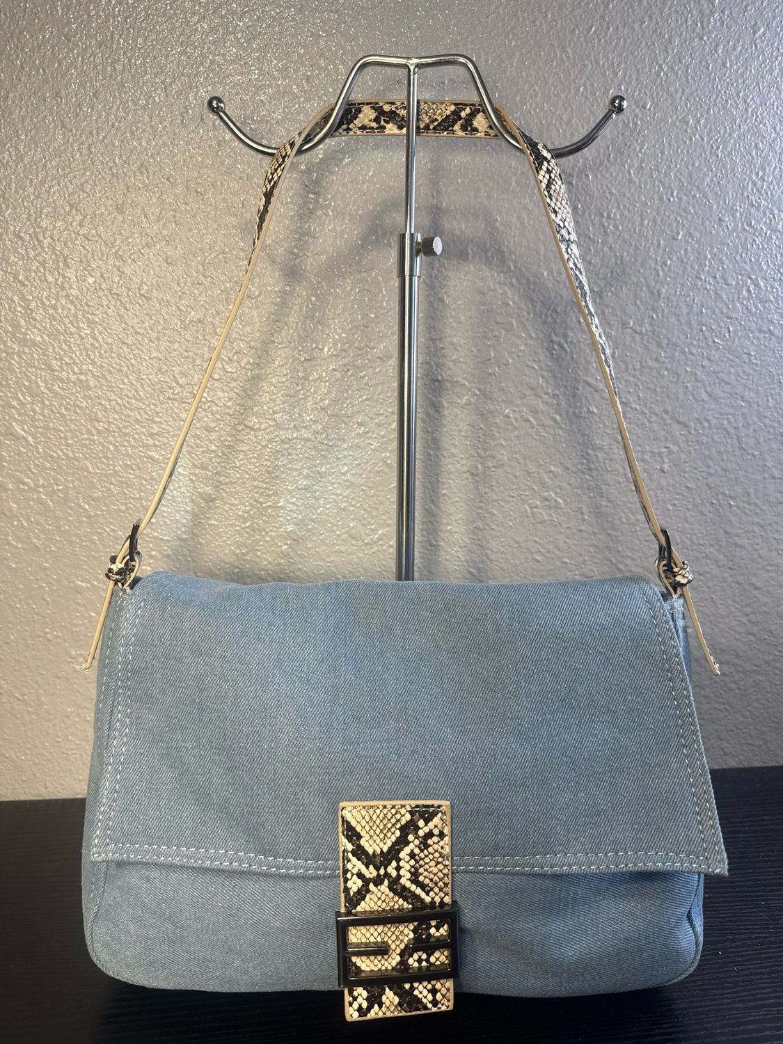 Unbranded FENDI Denim Large Mama Baguette Inspired NWOT