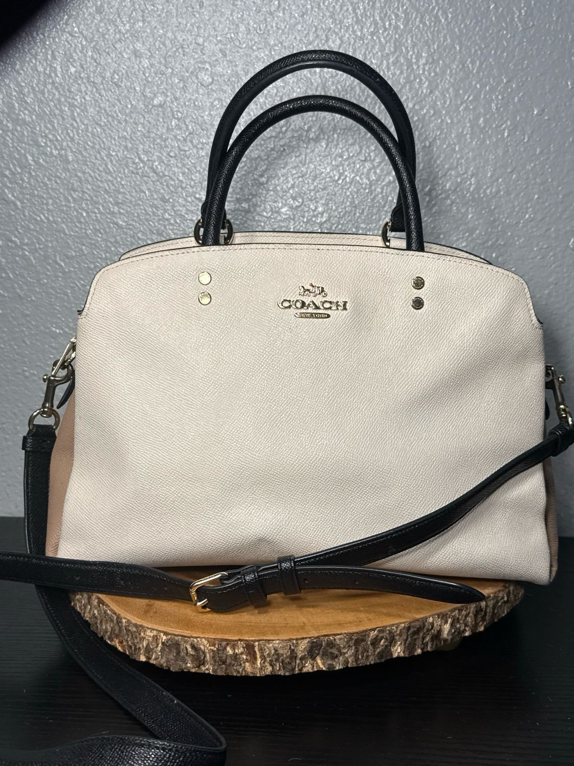 Coach Lillie Color Block Safina Leather Satchel
