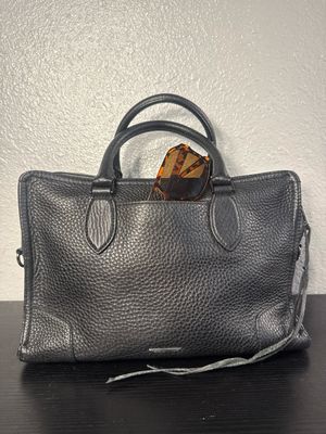 Rebecca Minkoff Black Pebbled Leather With Silver Hardware Moto Bag