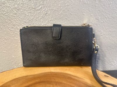 Michael Kors Black Saffiano Leather Wristlet Wallet