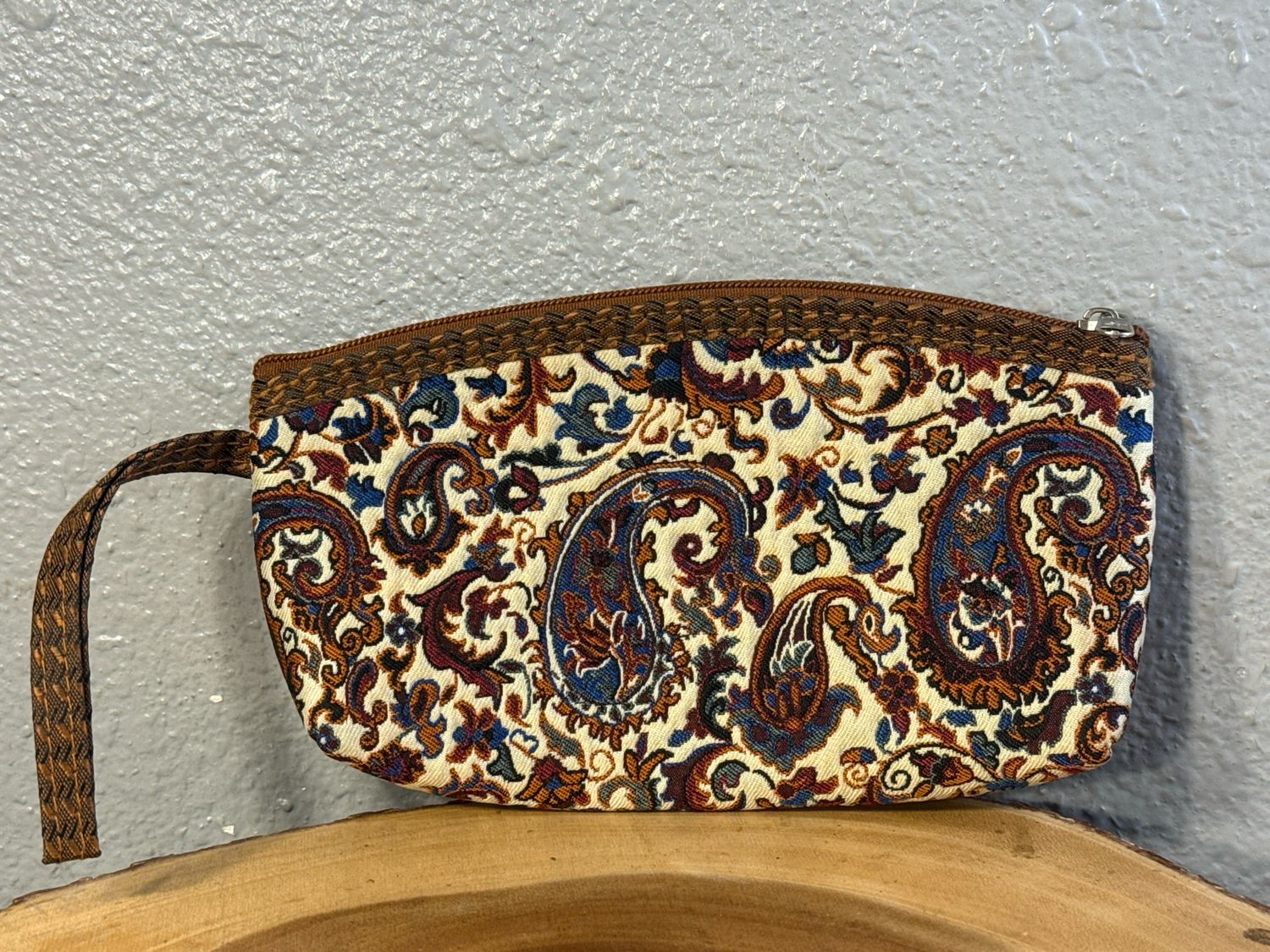 Unbranded Tapestry Wristlet, Catchall Cosmetic Bag