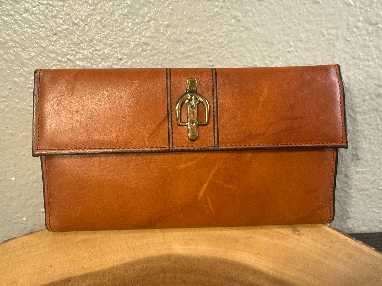 Buxton Vintage Brown Leather Wallet, New With Tags
