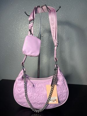 Juicy Couture Pink Vegan Leather Crossbody New With Tags Retail $78