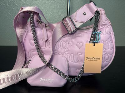 Juicy Couture Pink Vegan Leather Crossbody New With Tags Retail $78