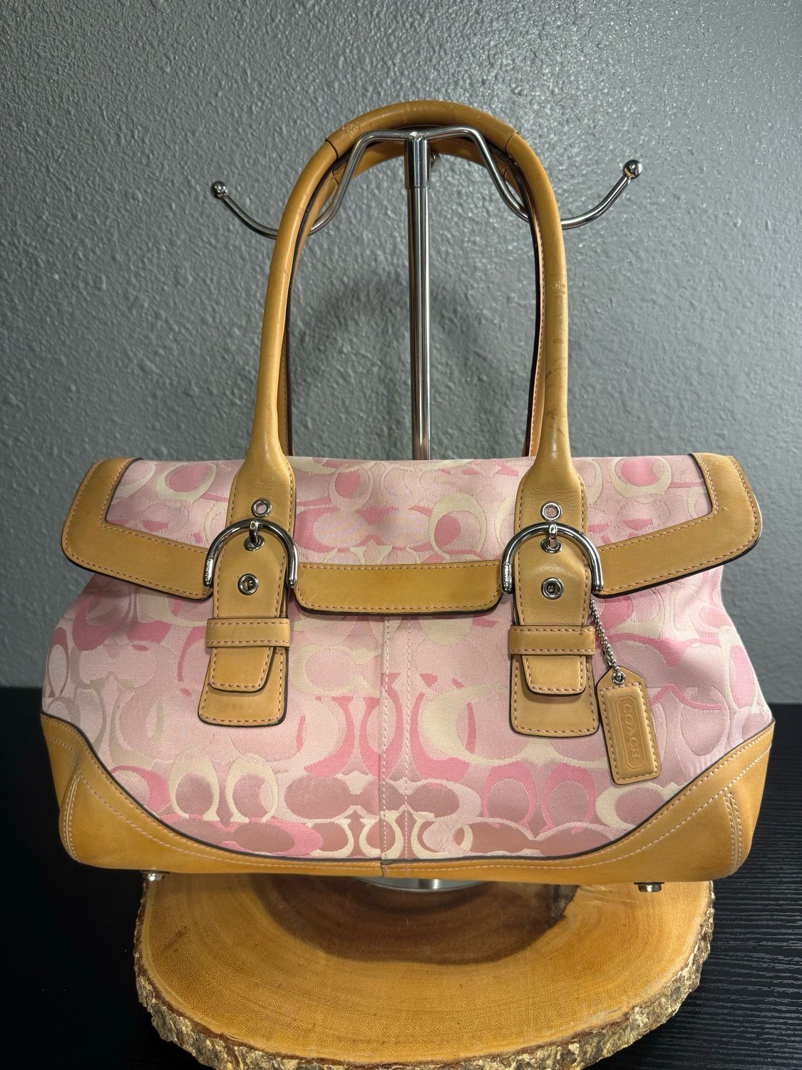 Coach Vintage 2004 Pink Optic Soho Flap Bag