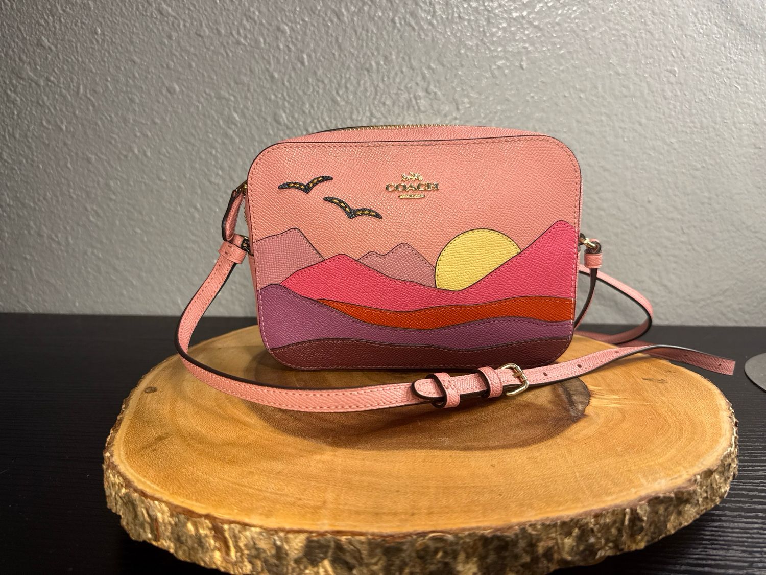 Coach Saffiano Leather Sunset Crossbody Bag New Without Tags RARE FIND