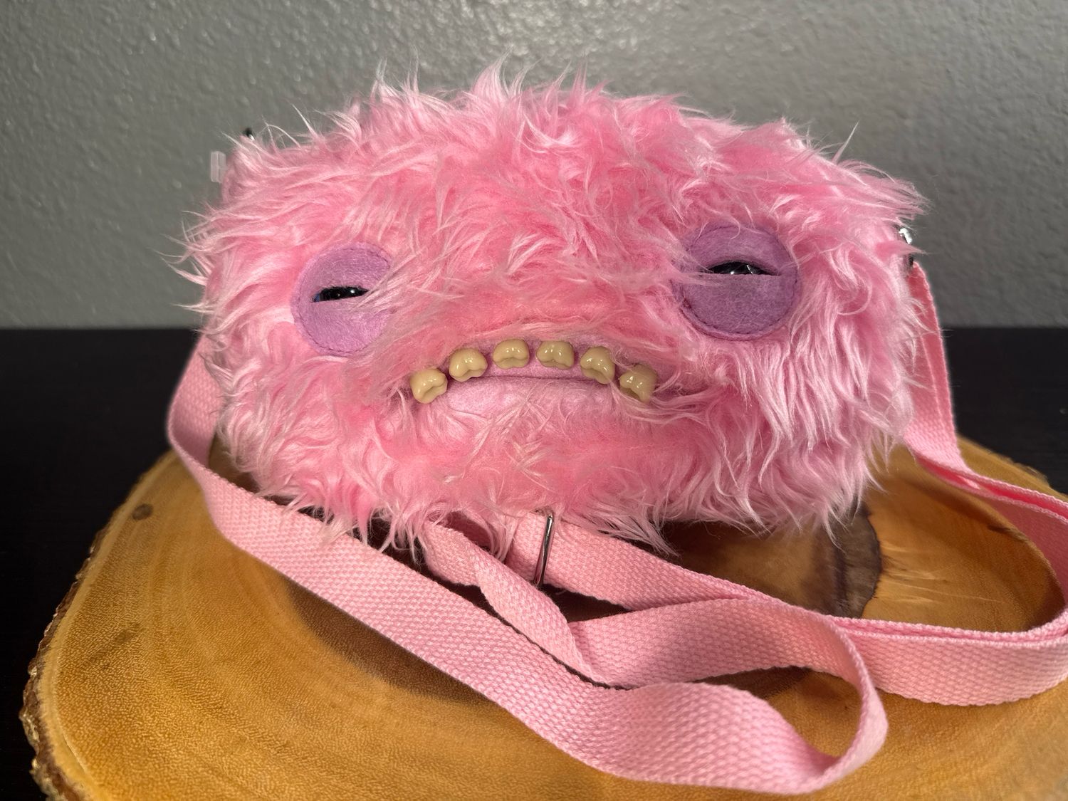 Pink Fuzzy Fuggler Crossbody NWOT