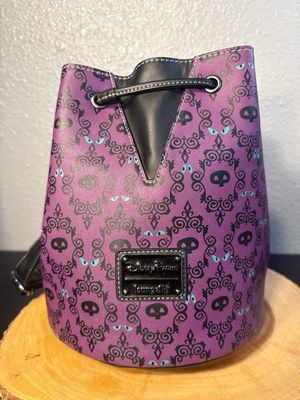 LoungeFly, Haunted Mansion, Glow In The Dark Eyes, Bucket Bag New Without Tags