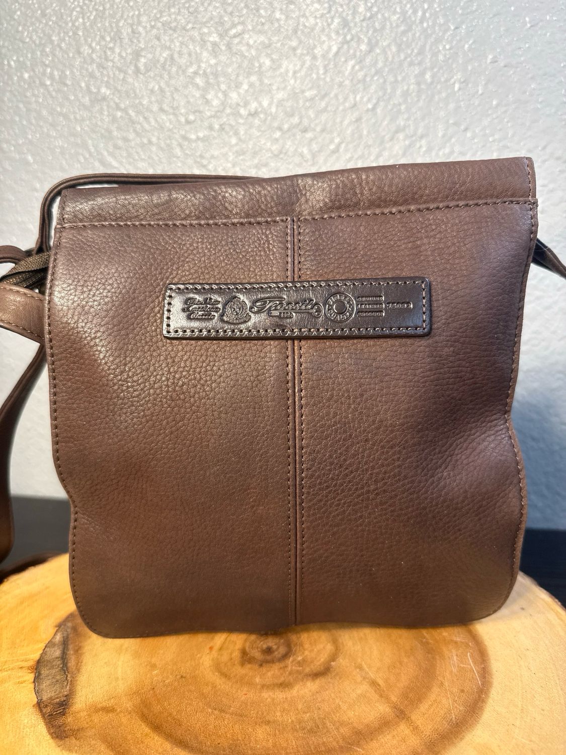 Fossil 1954 Vintage Brown Leather Crossbody Bag New Without Tags
