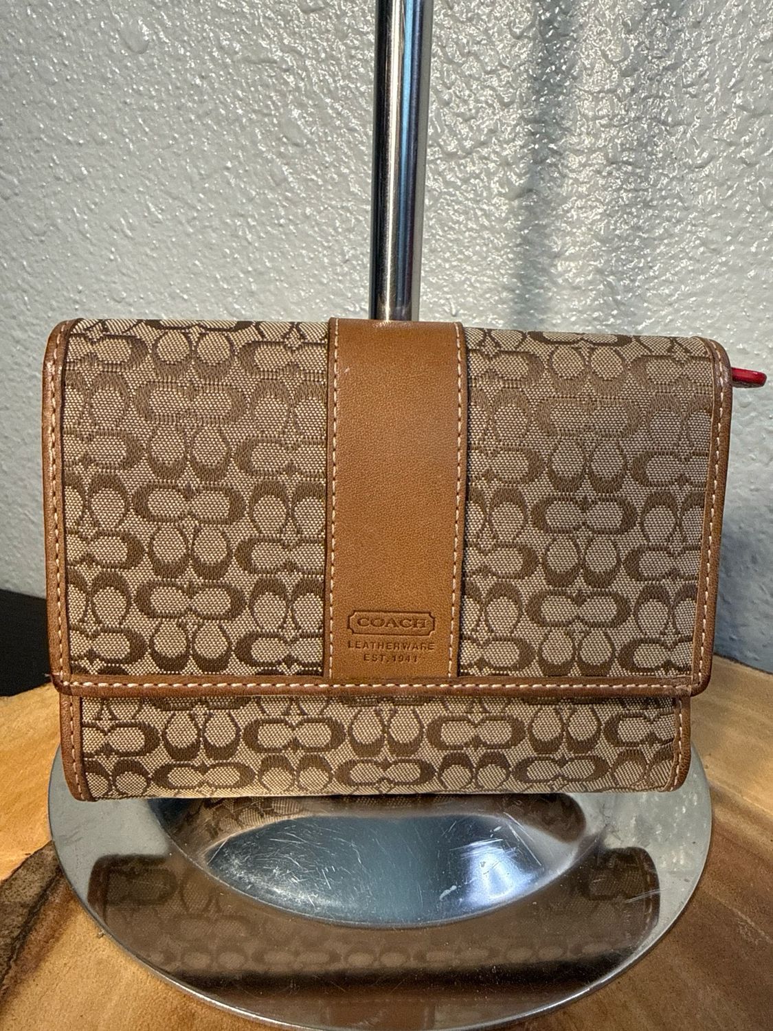 Coach Vintage Brown Mini Signature Wallet