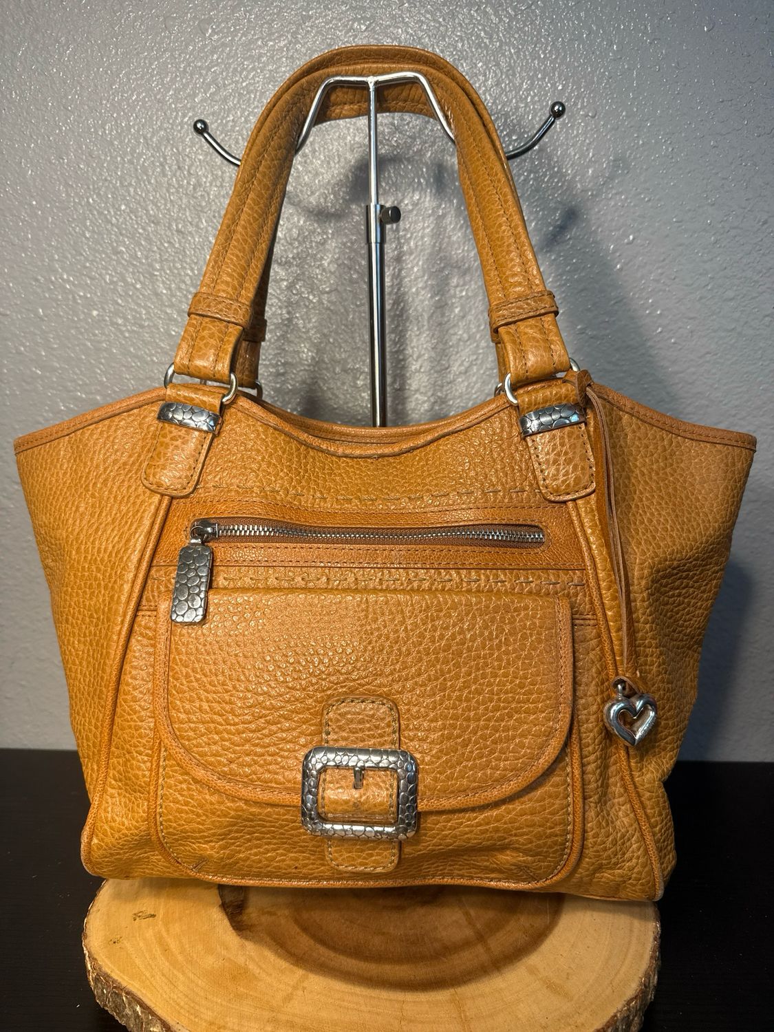 Brighton Tan Pebbled Leather Tote