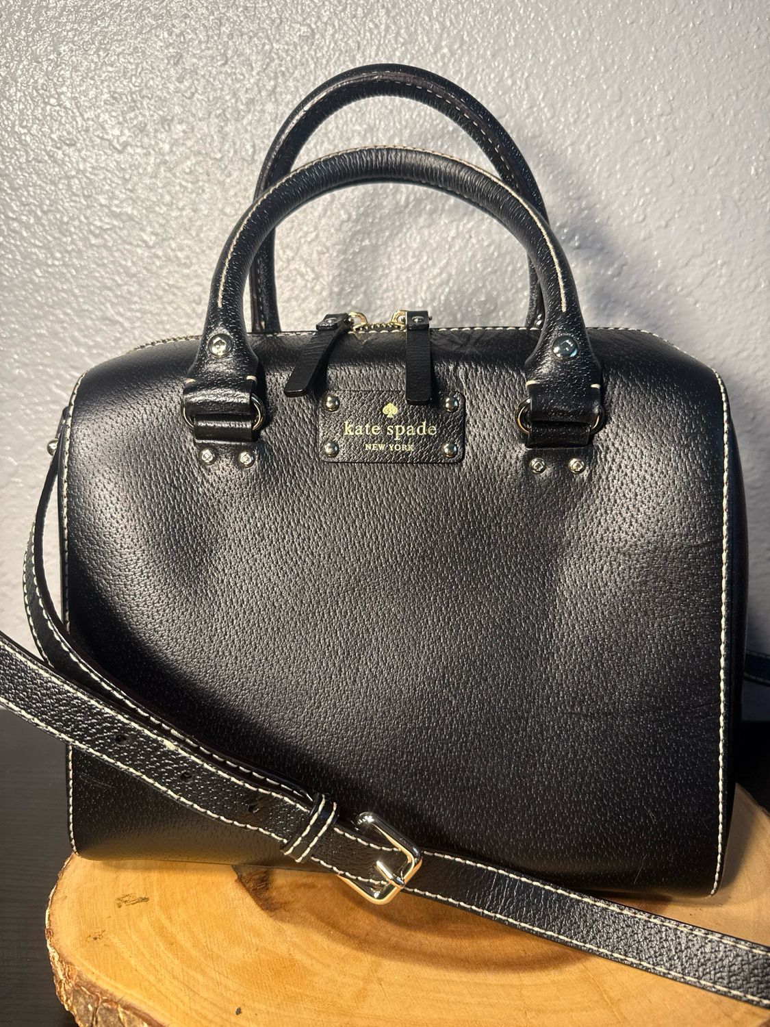 Kate Spade Vintage Black Leather Satchel