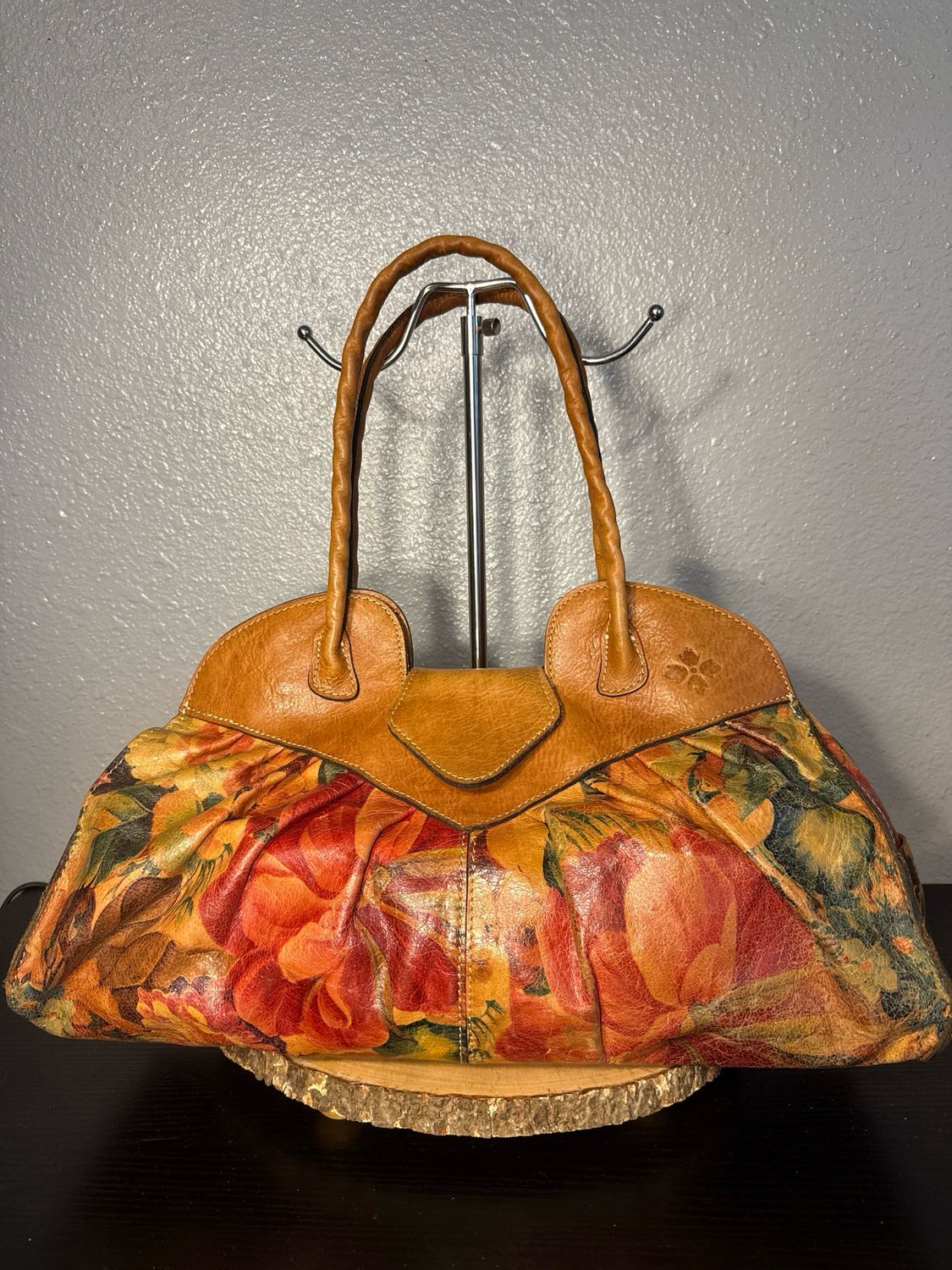 Patricia Nash Floral Leather Shoulder Bag