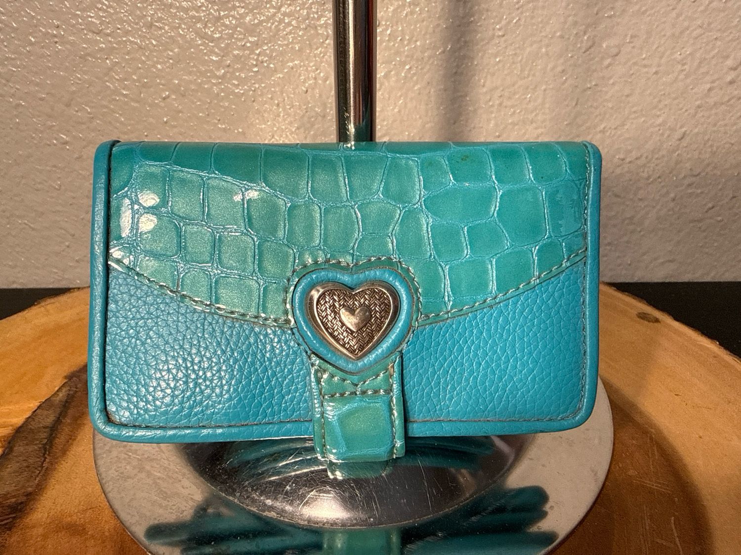 Brighton, Vintage, Turquoise, Leather, Compact Wallet