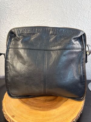 Fossil Vintage Black Leather Crossbody Bag