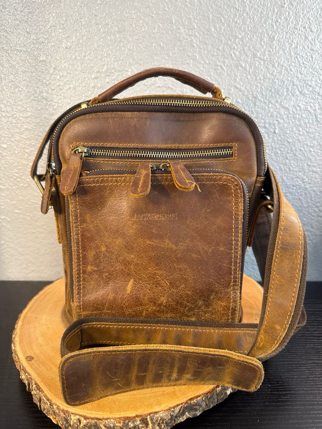 Jack And Chris Vintage Genuine Leather Crossbody Bag