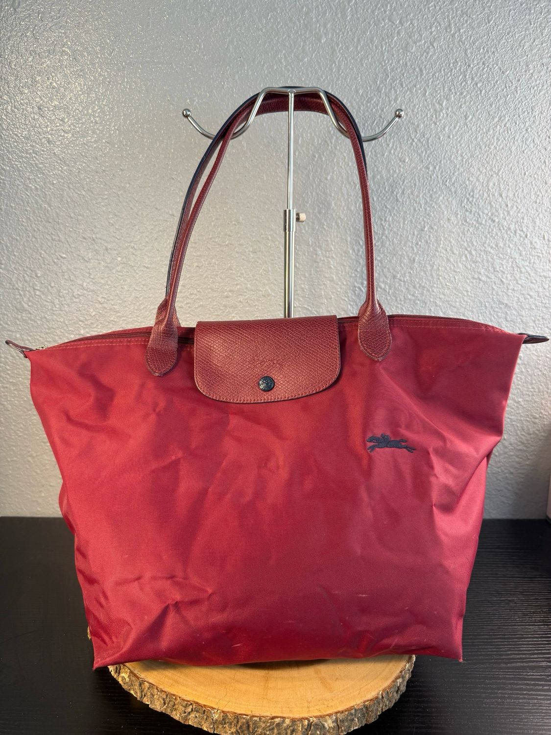 Longchamp Le Pilage Burgundy, Large Club Tote Color Discontinued