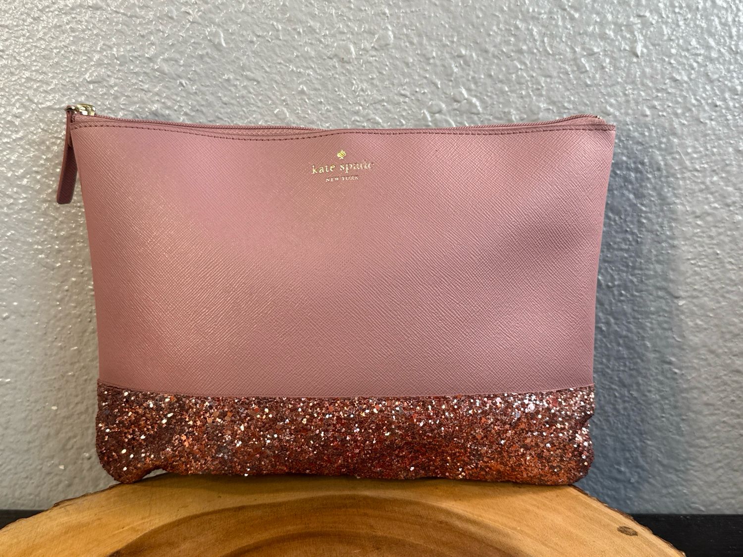 Kate Spade Blush Saffiano Leather Clutch Catchall NWOT