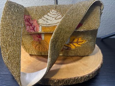 Tiktok Viral Pumpkin Spice Latte Beaded Bag