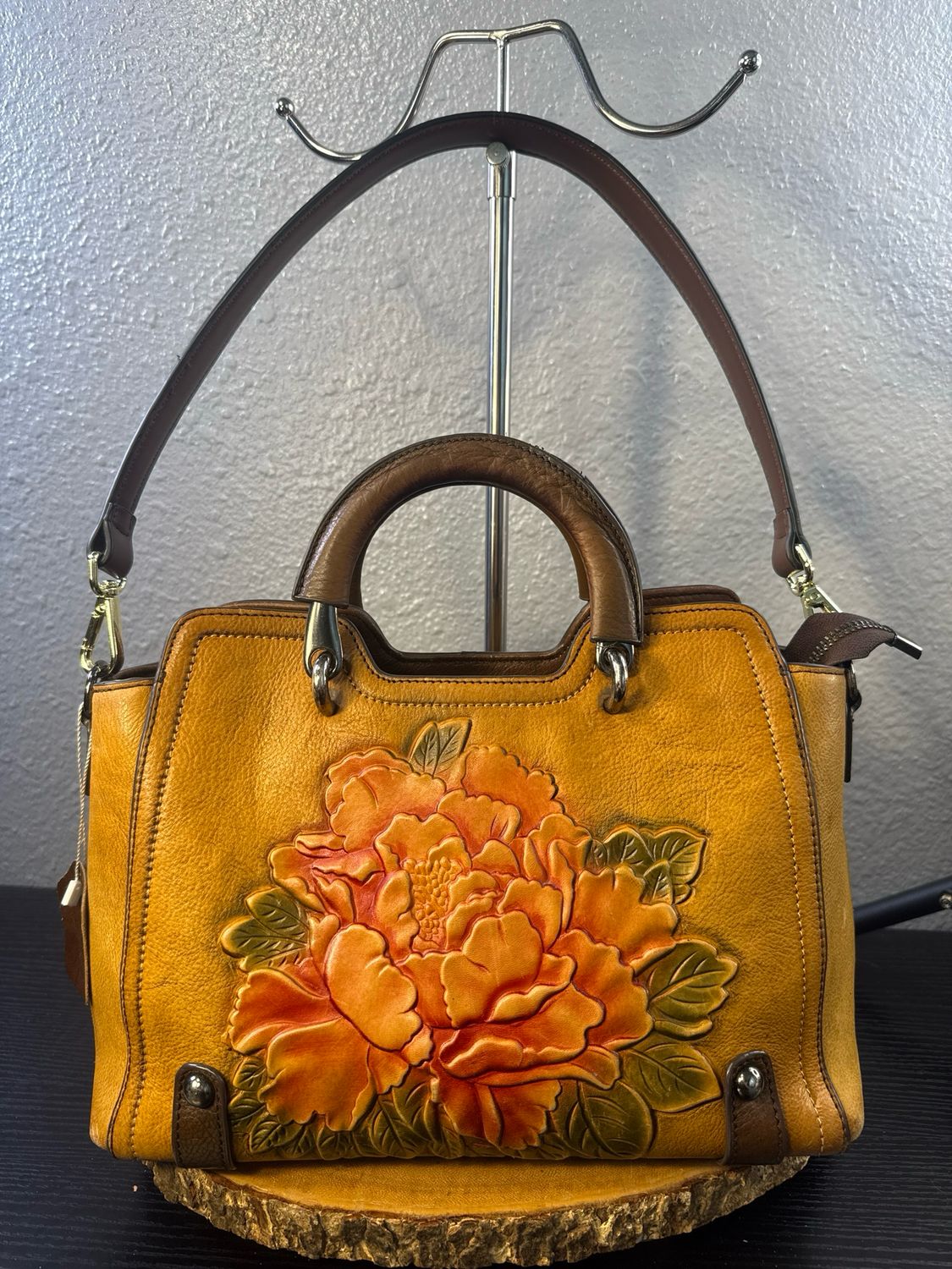 Unbranded, Genuine, Leather, Embossed Handbag Shoulder Bag