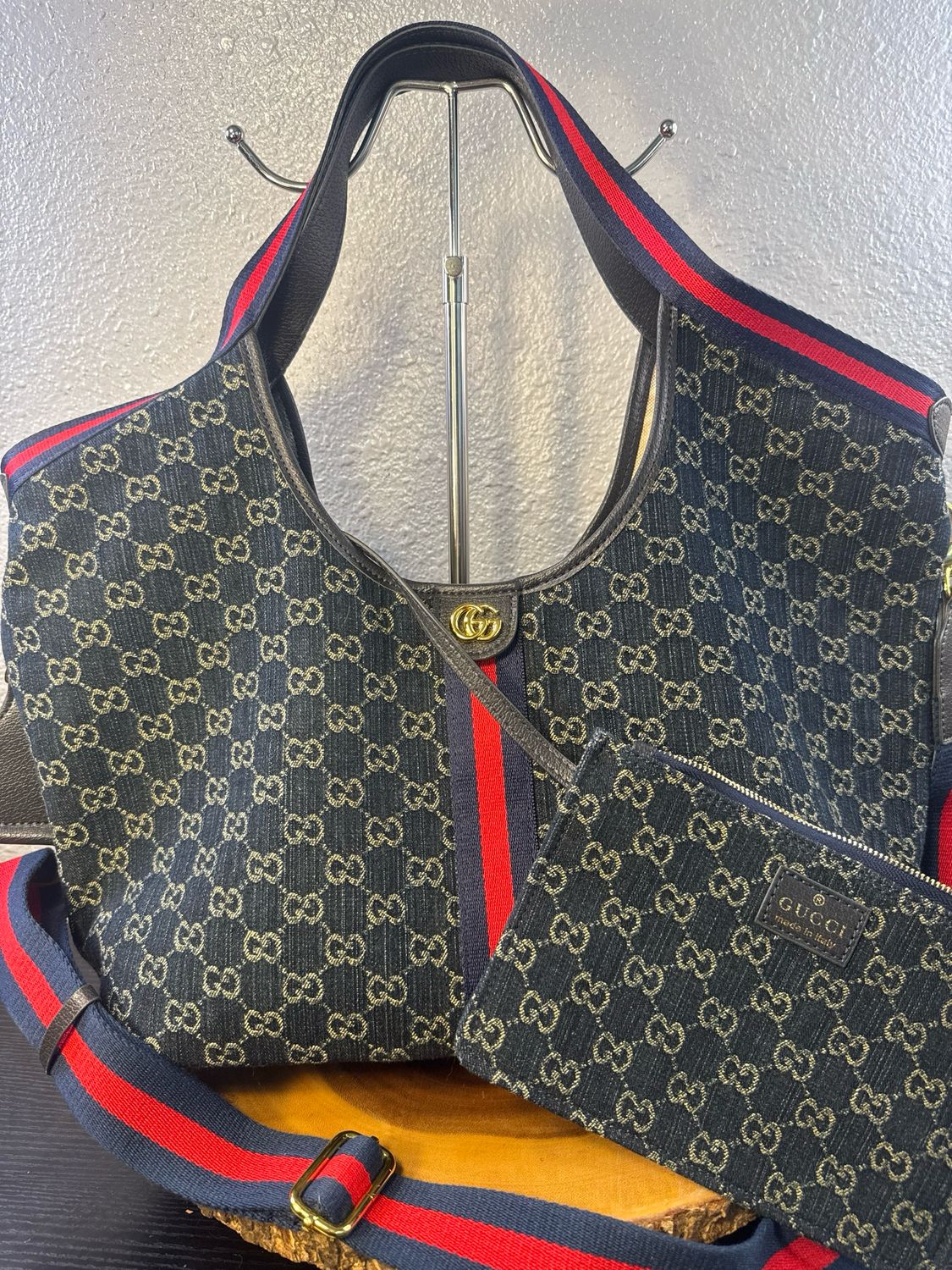 GUCCI-Esque Denim Large Giglio NWOT! 💥US SHIPPING ONLY💥