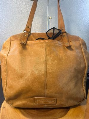 Lucky Brand, Distressed, Brown, Leather, Shoulder Bag, Crossbody Bag Tote