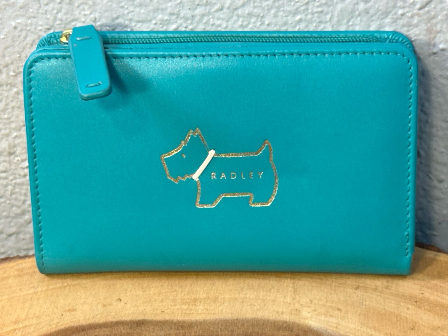 Bradley, London Turquoise Leather Wallet Like New