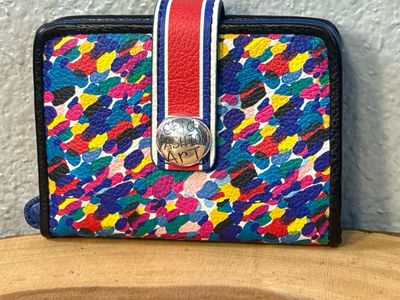 Brighton Fashion Art, Multicolored, Leather, Compact, Wallet, New Without Tags
