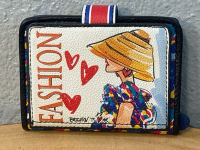 Brighton Fashion Art, Multicolored, Leather, Compact, Wallet, New Without Tags