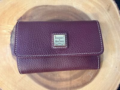 Dooney &amp; Bourke Bordeaux Pebbled Leather Wallet From Carol All Proceeds Go To Pets In Need New