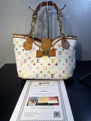 AUTHENTIC Louis Vuitton Murakami White Multi Color Annie Purse