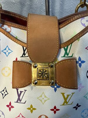 AUTHENTIC Louis Vuitton Murakami White Multi Color Annie Purse