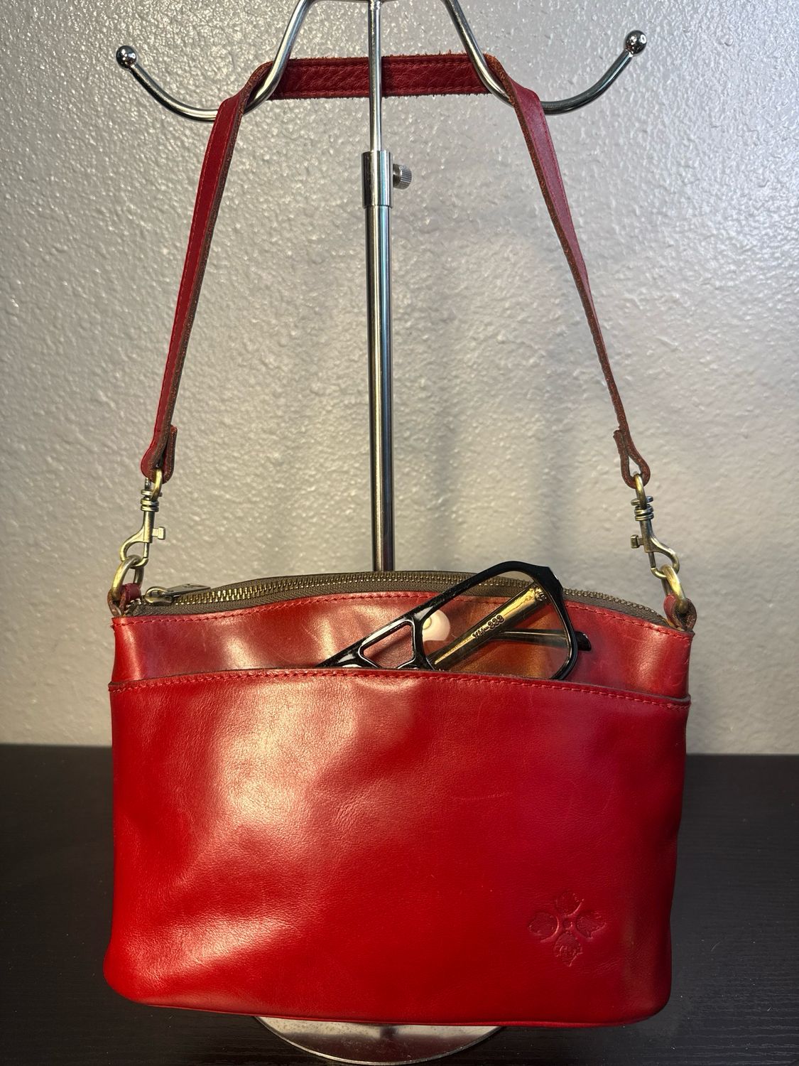 Patricia Nash, Dark Red Leather Shoulder Bag