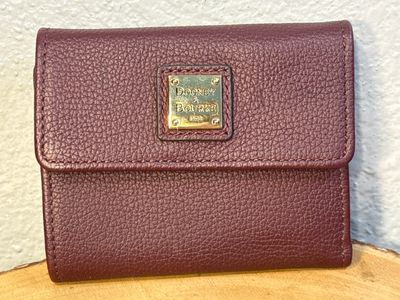 Dooney, &amp; Bourke Burgundy  Leather Wallet From Carol. All Proceeds Will Be Donated To Animals In Need. New Without Tags.