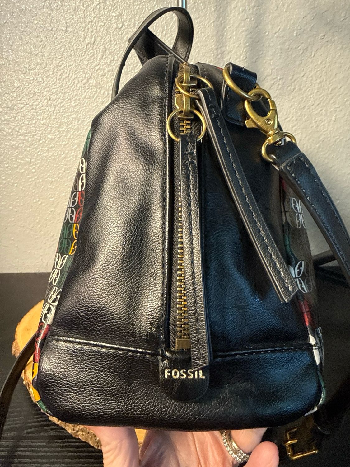 Fossil Vintage Multicolor Coated Canvas Sydney Satchel New Without Tags