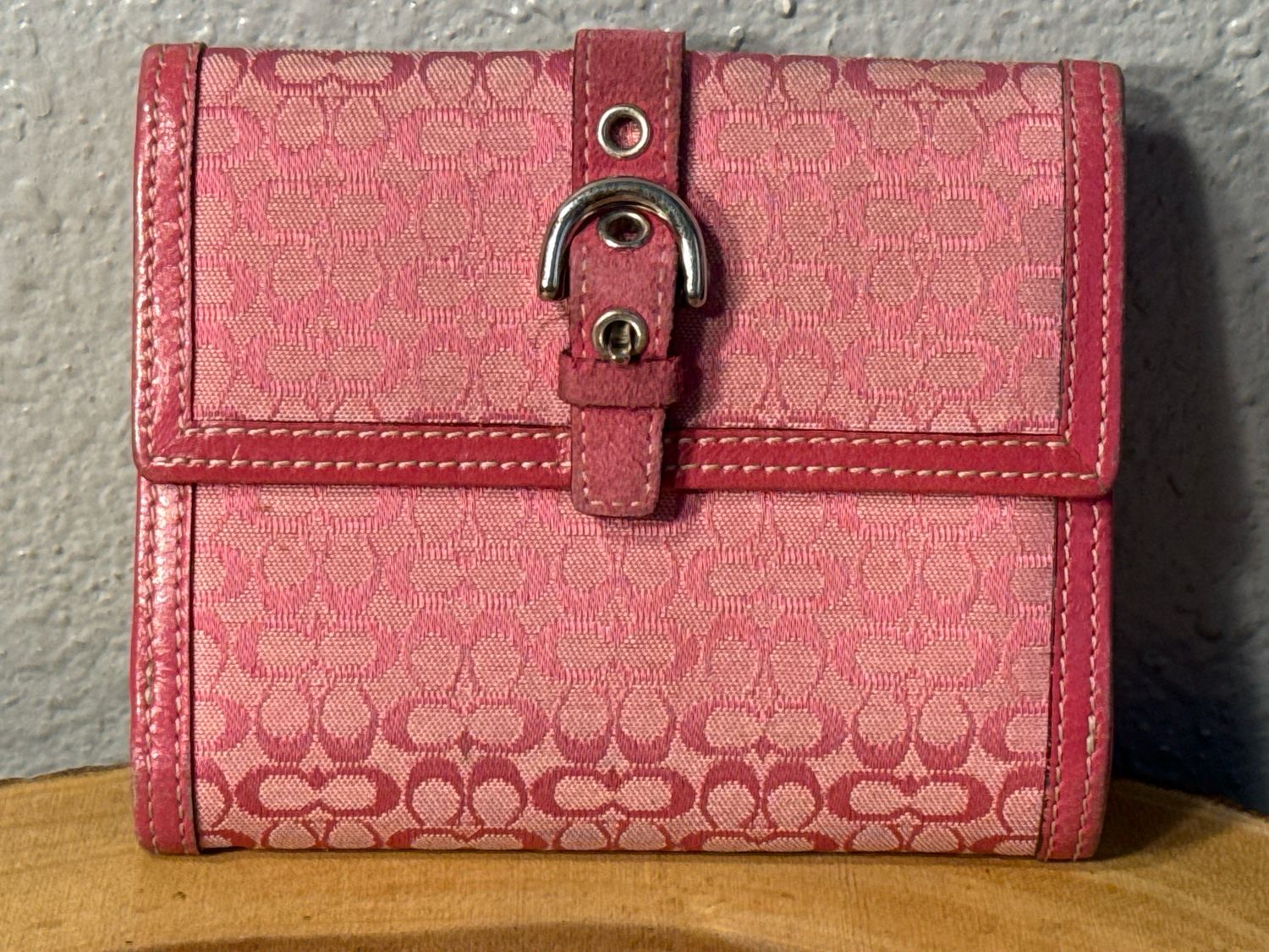 Coach Vintage Pink Mini Signature Wallet