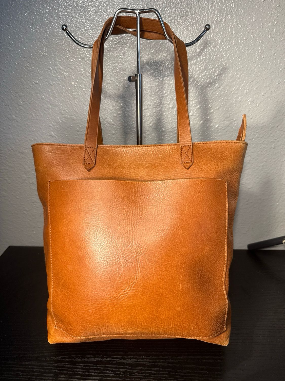 Madewell Brown Leather Zip Top Transport Tote