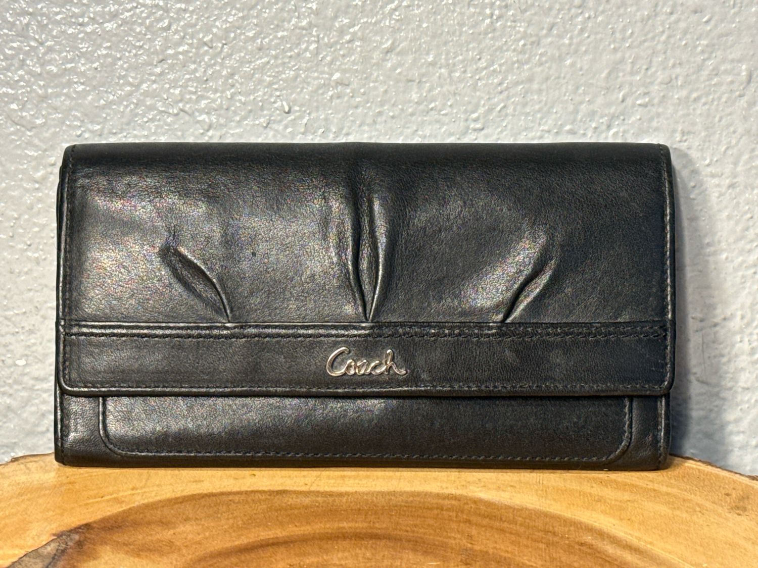 Coach Vintage Black Leather Full-Size Wallet