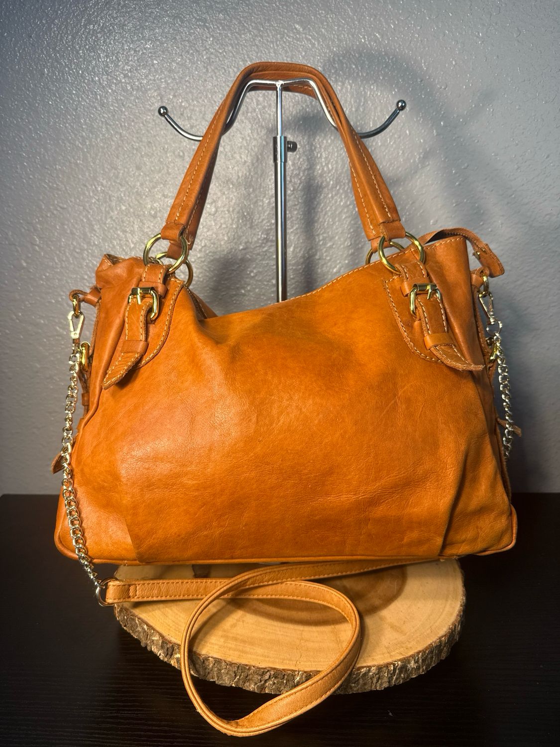 Unbranded, Whiskey, Leather Satchel, Possibly Vintage