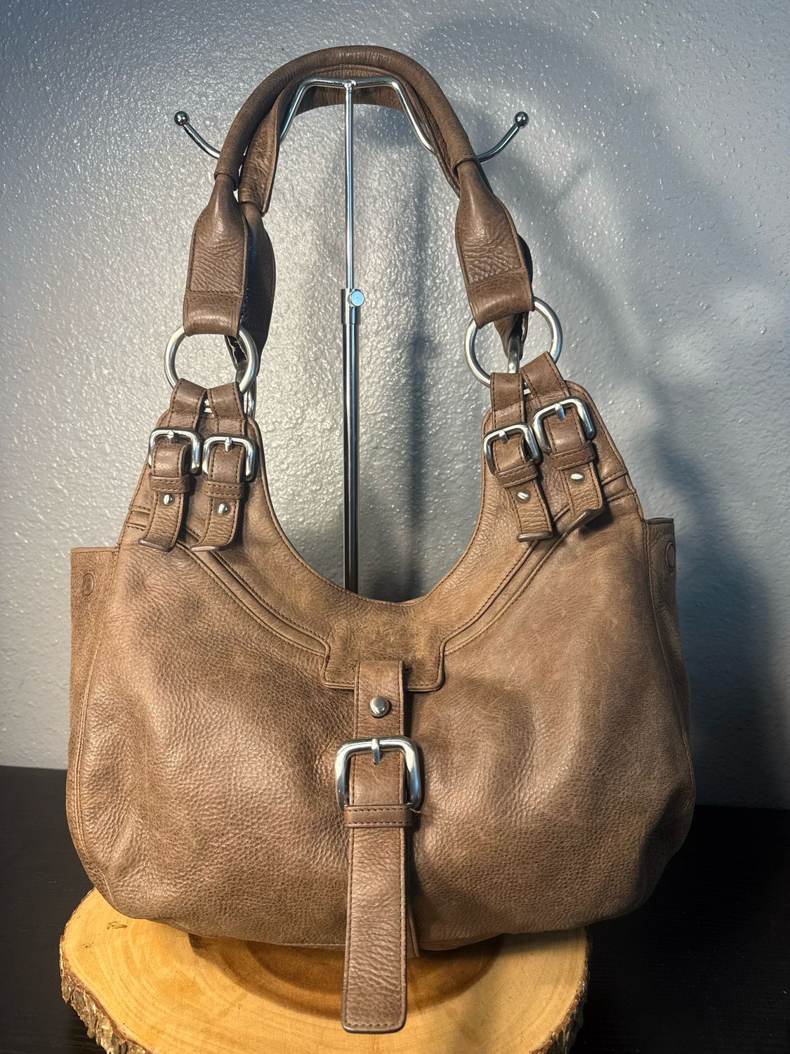Kenneth Cole Vintage Brown, Loved Leather With Brushed Nickel Hardware