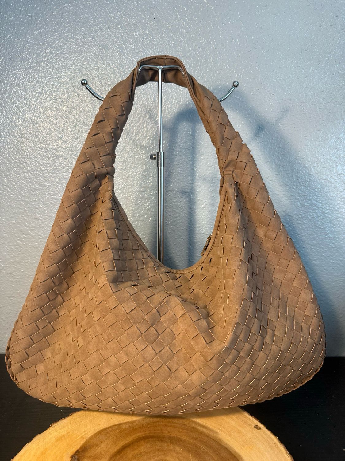 Bitters Venetta-esque 10 Suede Like Leather Woven Hobo Bag New Without Tags From My Collection