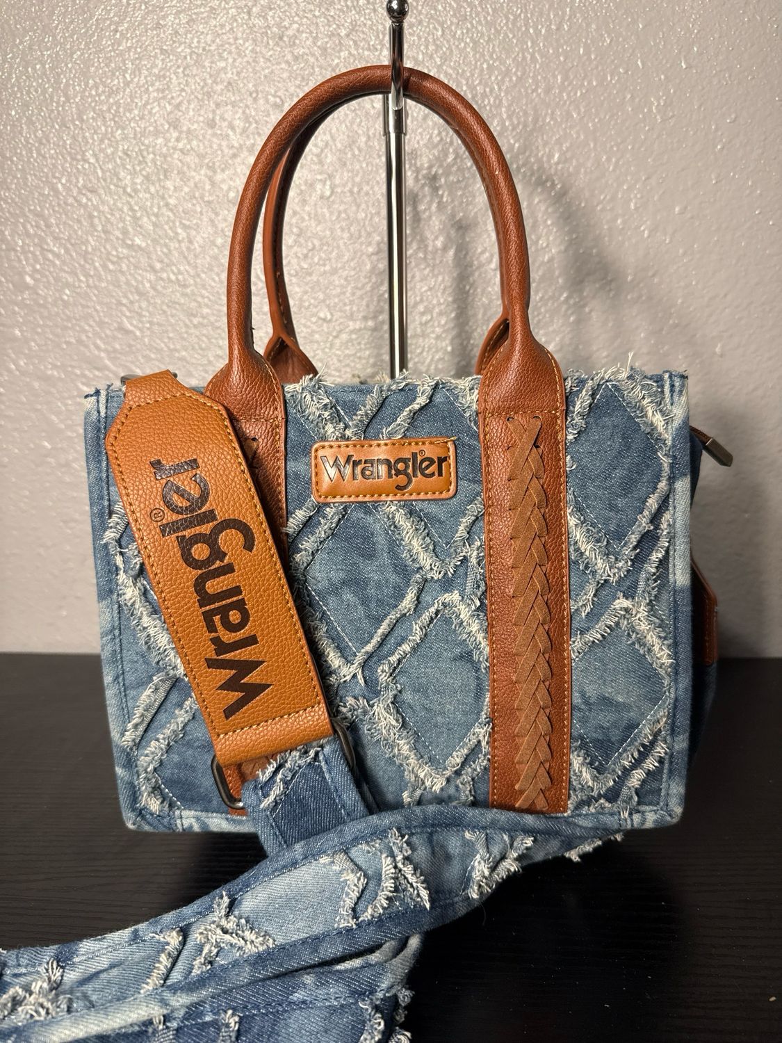 Wrangler Denim Crossbody Satchel New Without Tags