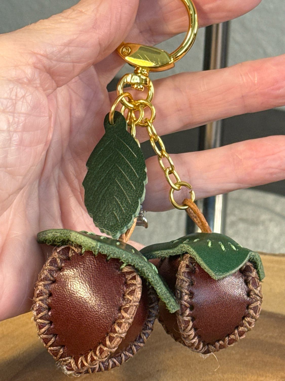 Old Trend, Leather, Acorn Bag, Charm NWOT