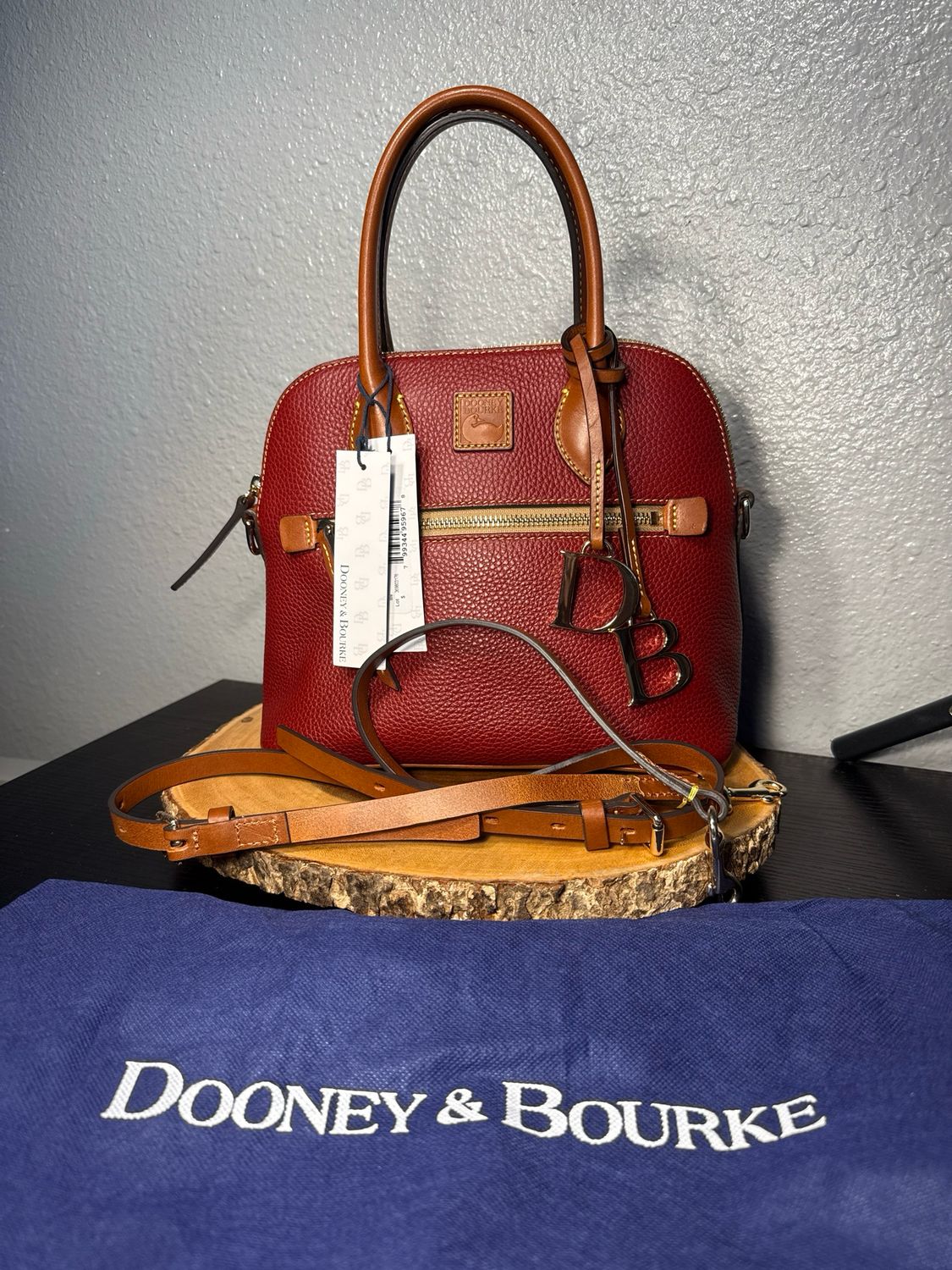 Dooney, &amp; Bourke Wine Dome Satchel With Charms New With Tags From Carol
