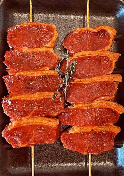 LAMB LOIN(MARINATED)SKEWER (450)