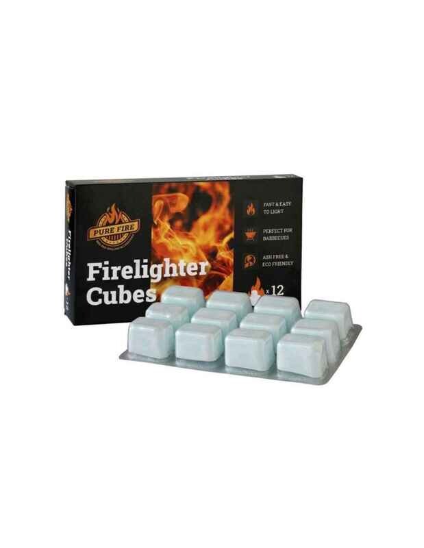 12Pc Firelighter Cube White Parafin 17cm