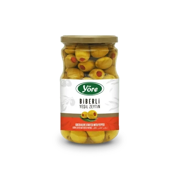 Yöre Red Pepper Stuffed Green Olives – 720g