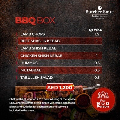 BBQ BOX FOR 10 TO 12 PERSONS